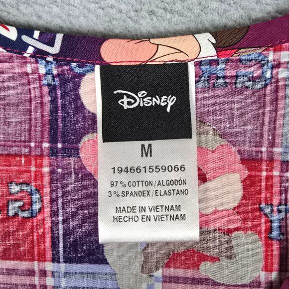 NWT Disney Mens Medium Grumpy Print 3-Pocket Scrub Top Tooniforms by Cherokee - Picture 8 of 16